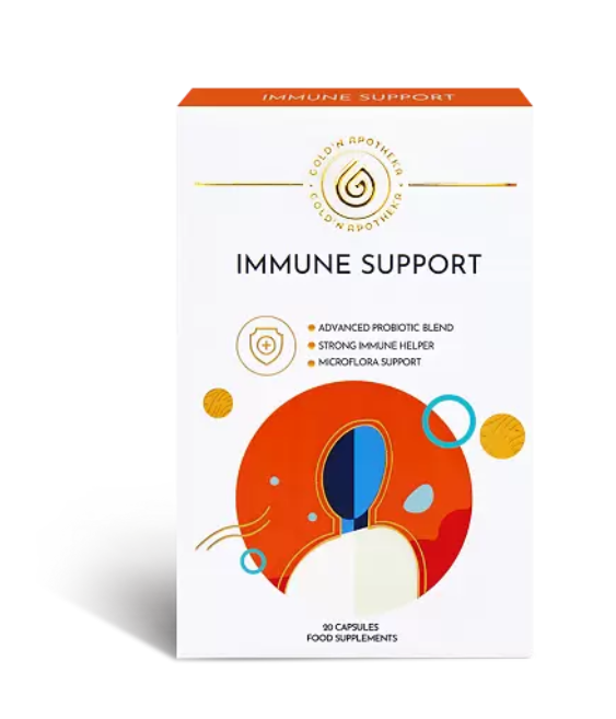 фото упаковки Gold'n Apotheka Immune Support 30/60/90 Симбиотик форте