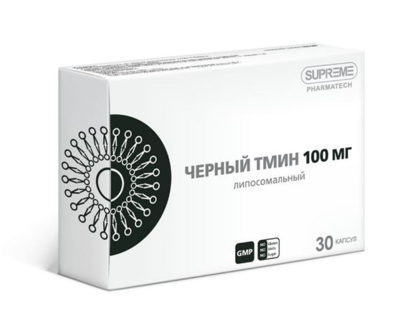 фото упаковки Supreme Pharmatech Тмин черный липосомальный, капсулы, 30 шт. фото упаковки Supreme Pharmatech Тмин черный липосомальный