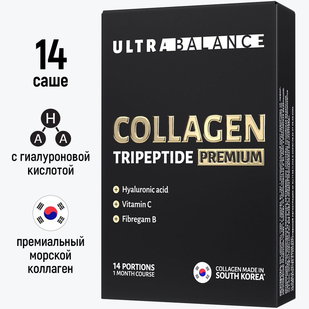 Ultrabalance Коллаген Трипептид Премиум, порошок, 1,9г, 14 шт.