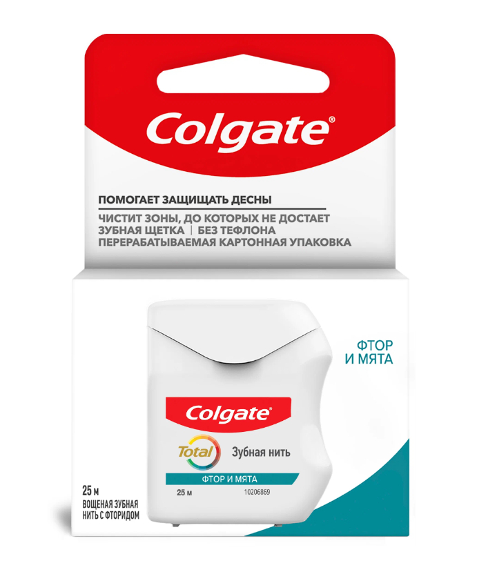 фото упаковки Colgate Total Зубная нить со фтором и мятой