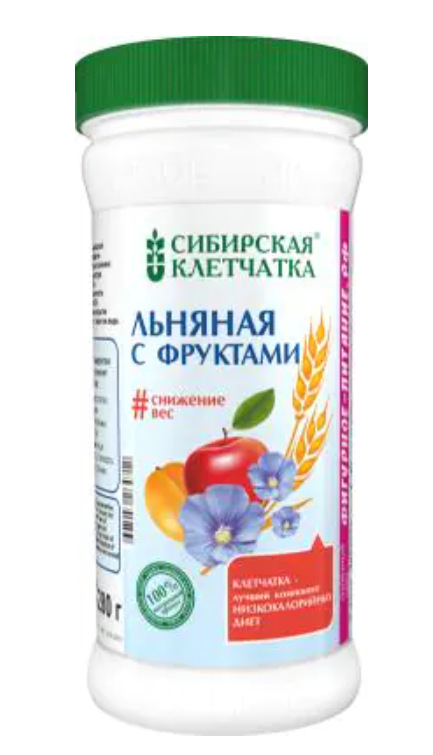 фото упаковки Сибирская клетчатка Льняная с фруктами