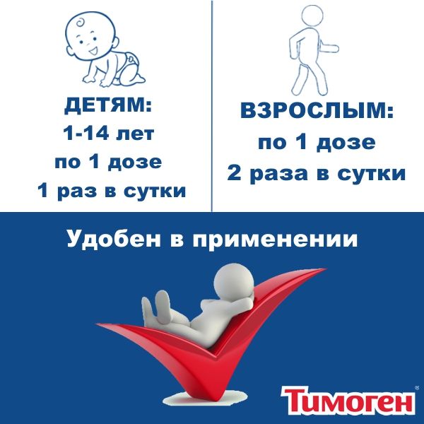 Тимоген, 25 мкг/доза, спрей назальный дозированный, 10 мл, 1 шт.