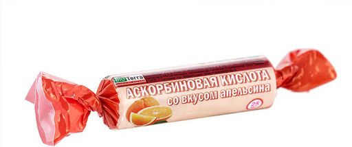 Солнышко Аскорбиновая кислота, таблетки, апельсин, 2.5 г, 10 шт.