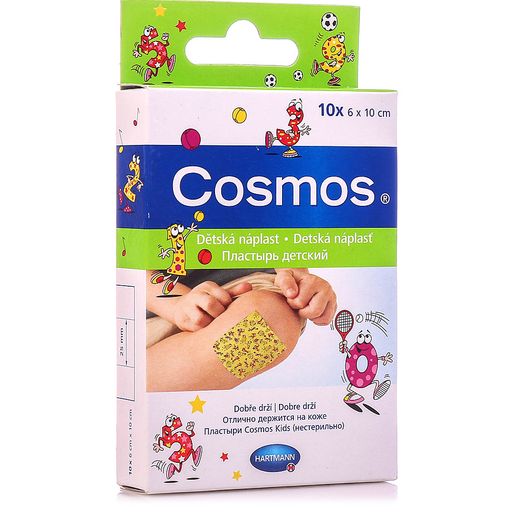 Cosmos Kids Пластырь, 6х10 см, 1 размер, пластырь медицинский, детский (ая), 10 шт.