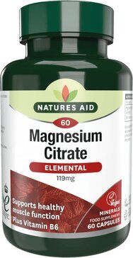 Natures Aid Магния цитрат с витамином В6, капсулы, 60 шт.