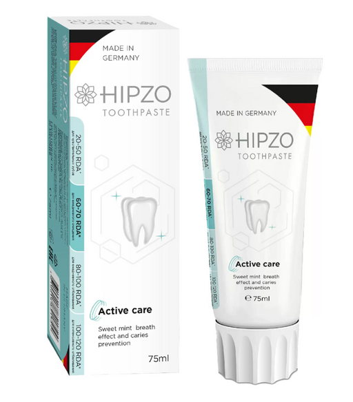 Hipzo Active care Зубная паста свежесть и защита от кариеса, паста, сладкая мята, 75 мл, 1 шт.