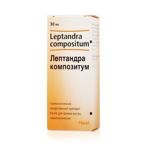 Лептандра композитум, капли для приема внутрь гомеопатические, 30 мл, 1 шт.