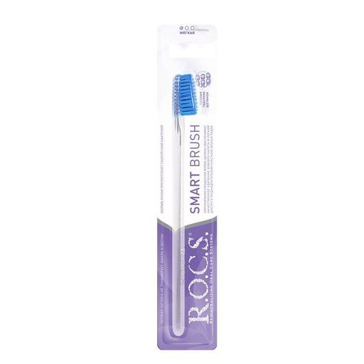 ROCS Зубная щетка классическая, цвета в ассортименте, щетка зубная, мягкая, 1 шт.