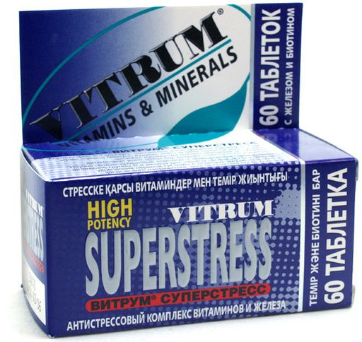 Витрум Суперстресс, таблетки, покрытые пленочной оболочкой, 60 шт.