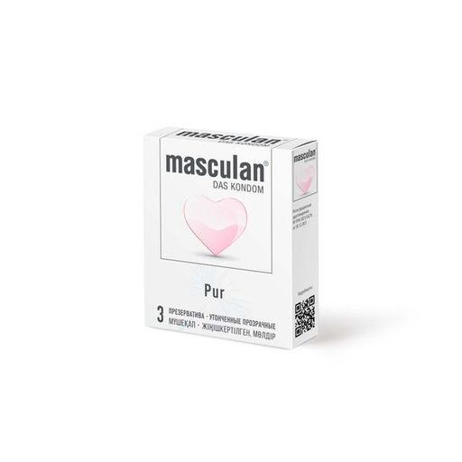 Презервативы Masculan Pur Прозрачные, утонченные, 3 шт.