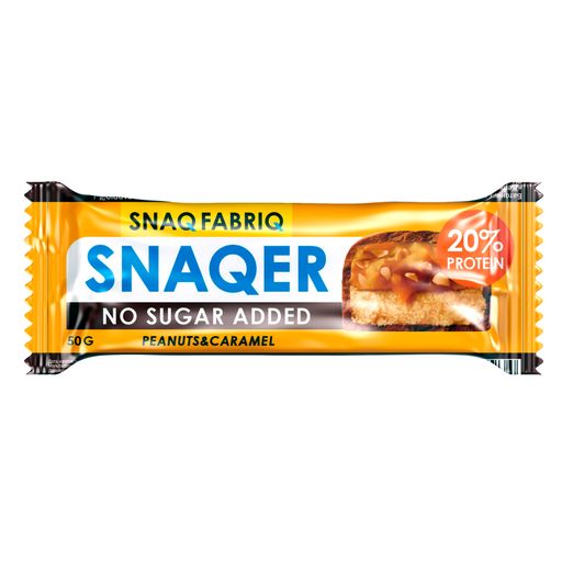 Snaq Fabriq Snaqer Батончик глазированный Арахис и Карамель, 50 г, 1 шт.