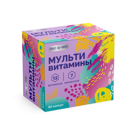 Мультивитамины Multiforte, капсулы, для взрослых, 60 шт.