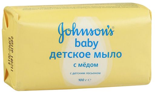 Johnson's baby Мыло детское, мыло детское, с медом, 100 г, 1 шт.