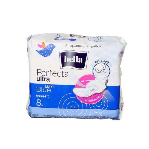 Bella perfecta ultra blue maxi прокладки, прокладки гигиенические, 8 шт.