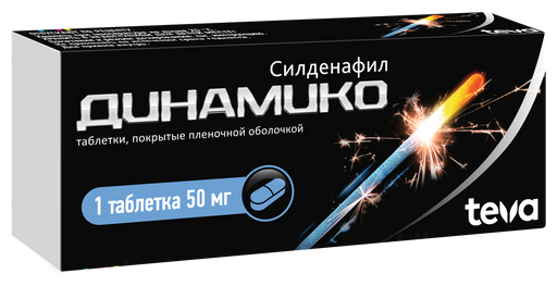 Динамико, 50 мг, таблетки, покрытые пленочной оболочкой, 1 шт.
