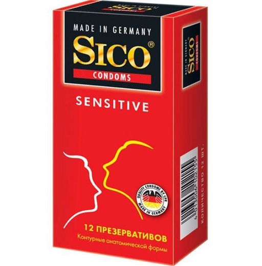 Презервативы Sico Sensitive, презерватив, анатомической формы, 12 шт.