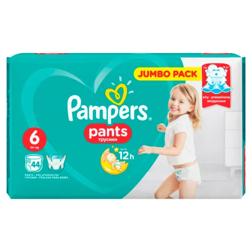 Pampers Pants Подгузники-трусики детские, р. 6, 15+ кг, 44 шт.